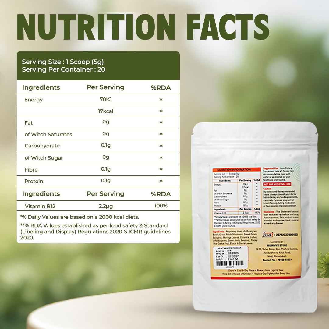 Mummy’s Store Natural Vitamin B12 Powder